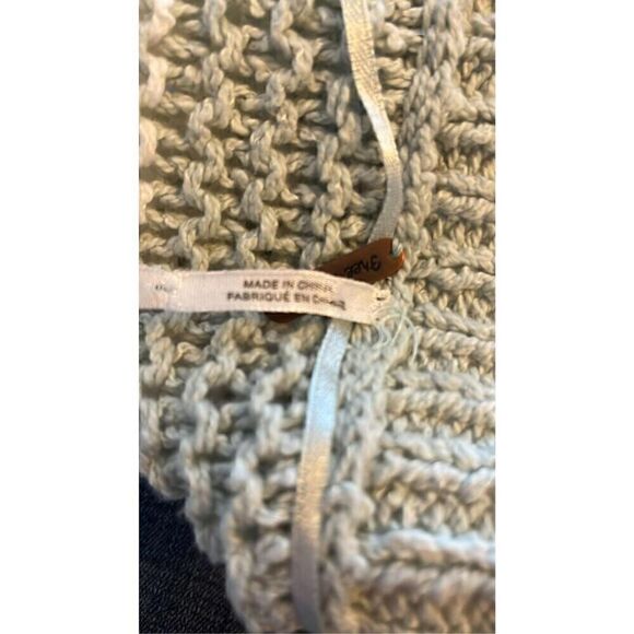 Free People Women’s S Parkslope Stripe Mint Ivory Pullover Sweater - Picture 11 of 13